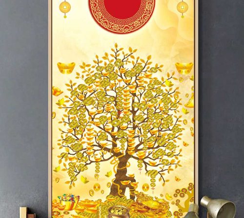 tranh canvas cay kim tien tai loc 5