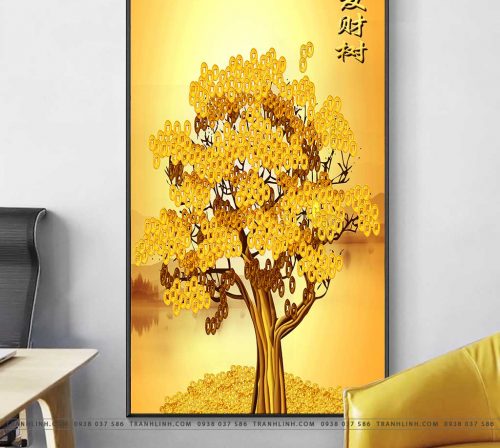 tranh canvas cay kim tien tai loc 9
