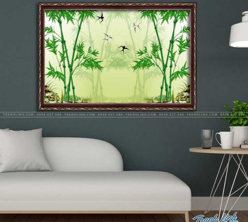 tranh canvas cay tre 70