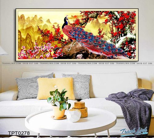 tranh canvas chim cong vuong gia 11