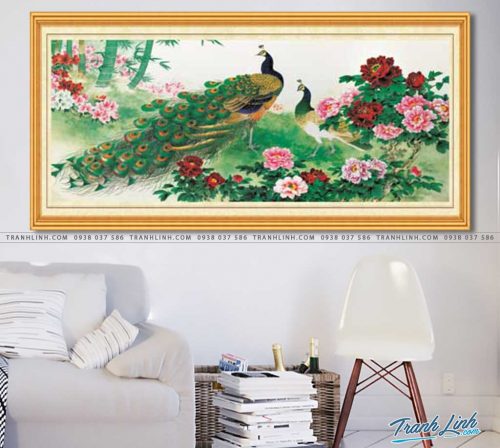 tranh canvas chim cong vuong gia 18