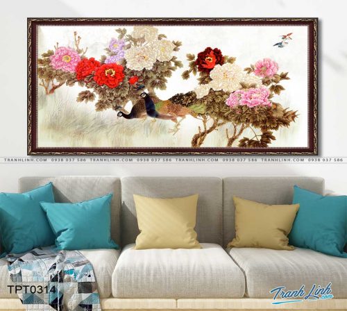 tranh canvas chim cong vuong gia 46