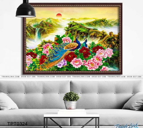 tranh canvas chim cong vuong gia 56