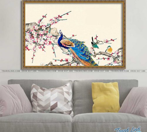 tranh canvas chim cong vuong gia 57