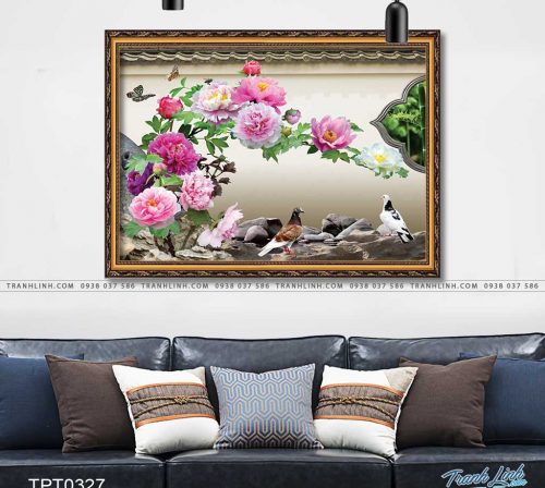 tranh canvas chim cong vuong gia 59