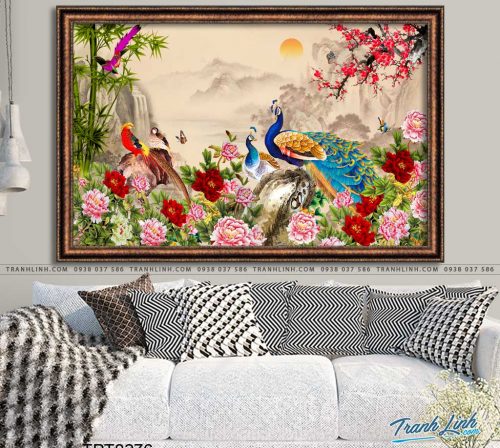 tranh canvas chim cong vuong gia 9