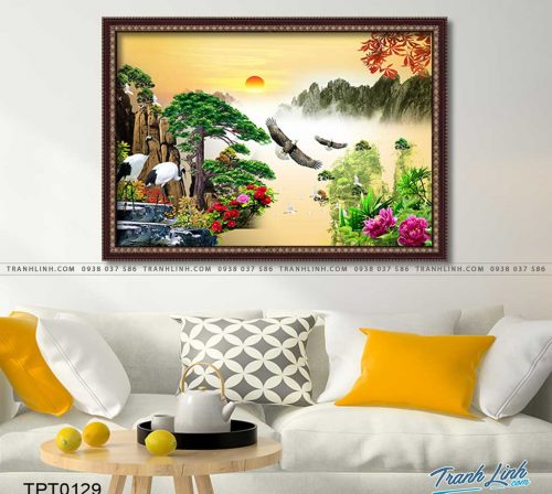 tranh canvas chim dai bang 30