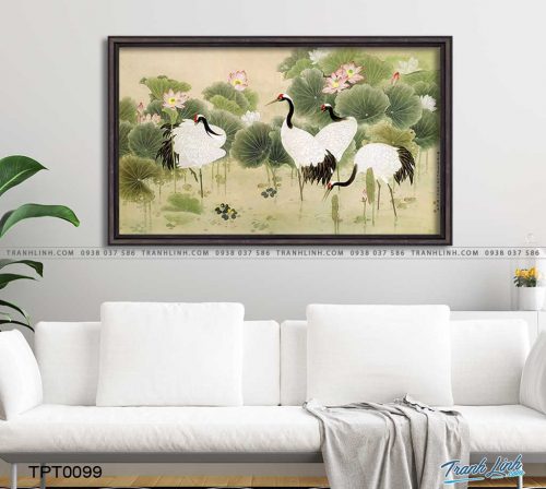 tranh canvas chim hac 11