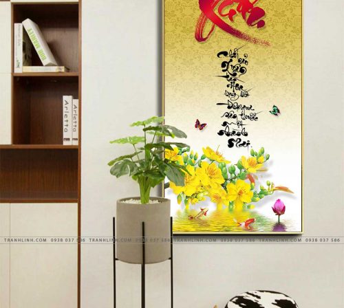 tranh canvas chu xuan