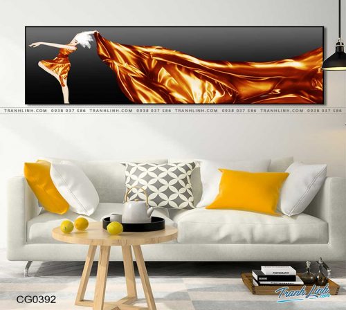 tranh canvas co gai 392