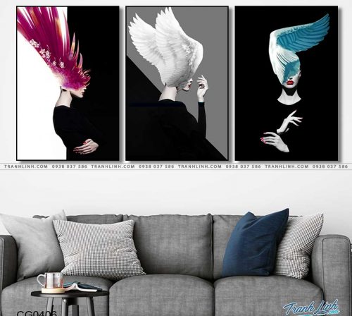 tranh canvas co gai 406