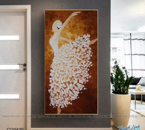 tranh canvas co gai 430