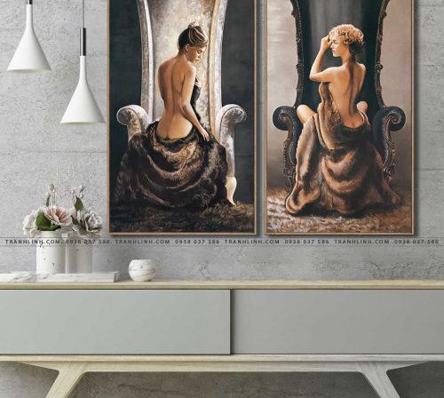 tranh canvas co gai 457