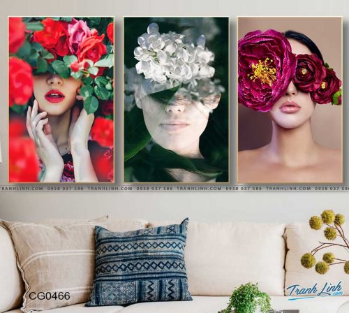 tranh canvas co gai 466