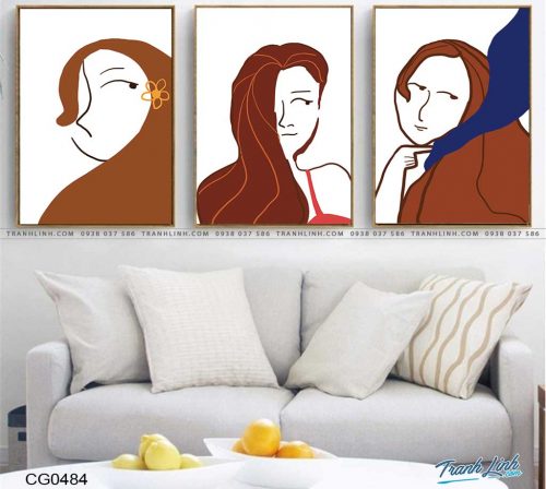 tranh canvas co gai 484