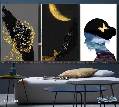 tranh canvas co gai 488