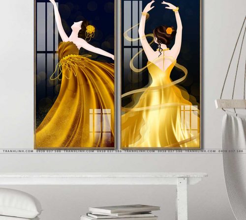 tranh canvas co gai 492