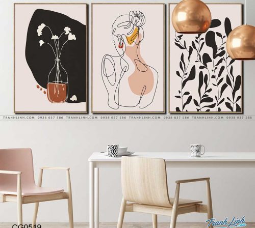 tranh canvas co gai 519