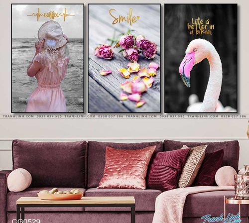 tranh canvas co gai 529