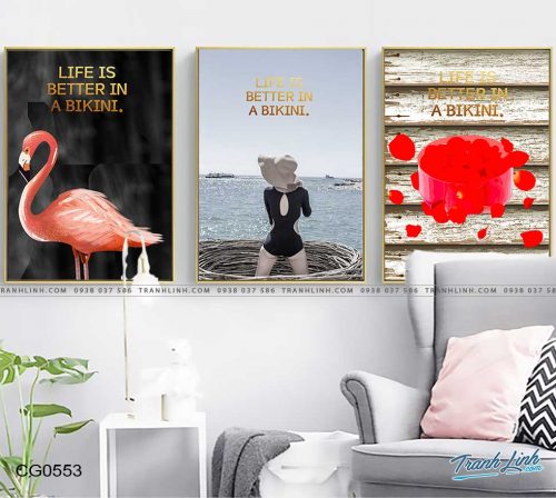 tranh canvas co gai 553