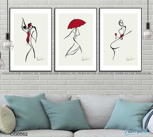 tranh canvas co gai 562