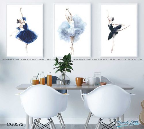 tranh canvas co gai 572
