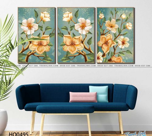 tranh canvas hoa 495