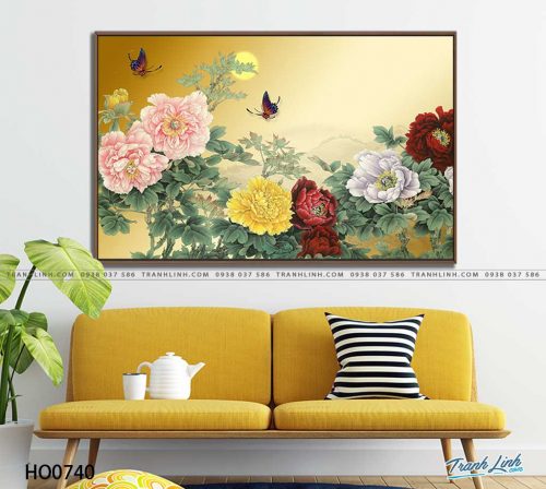 tranh canvas hoa 740