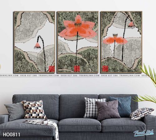 tranh canvas hoa 811