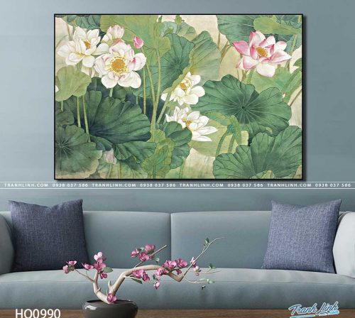 tranh canvas hoa 990