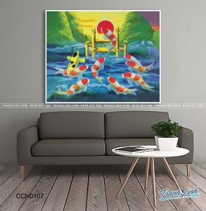 Mẫu Tranh Cá Chép Hóa Rồng Đẹp Thời Thượng 5 0 tranh ca chep hoa rong