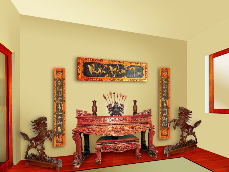 tranh treo bàn thờ tổ tiên