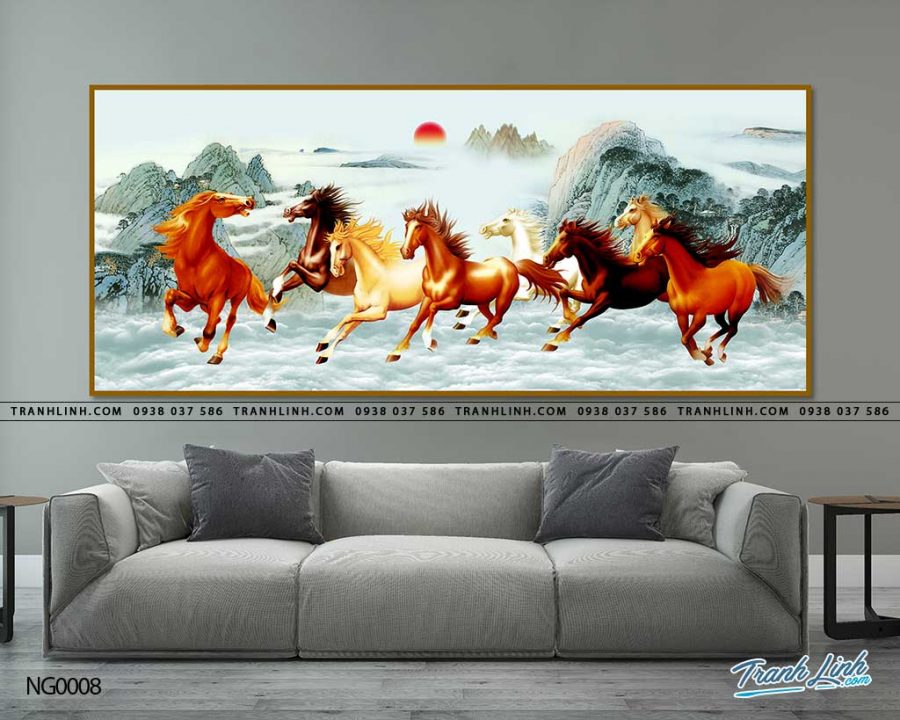 Tranh Canvas Ngựa Mã Đáo Thành Công – NG0008 - Tranh Linh