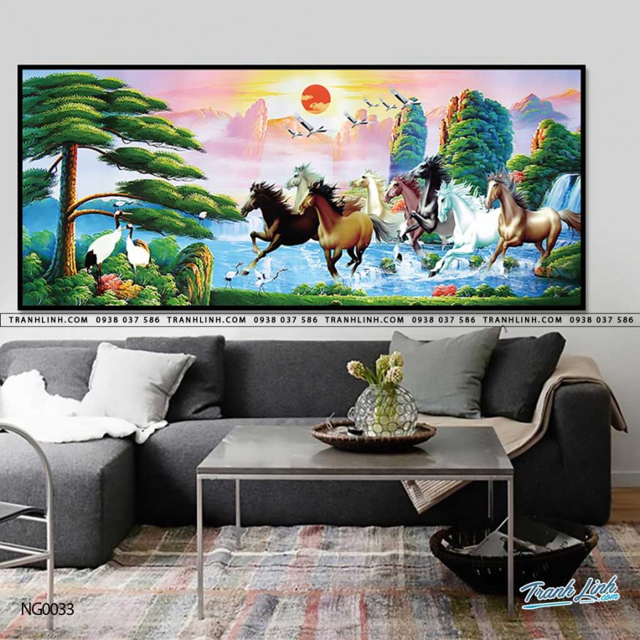 Tranh Canvas Ngựa Mã Đáo Thành Công – NG0033 - Tranh Linh