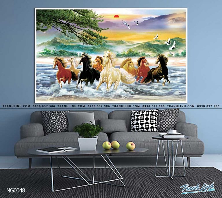 Tranh Canvas Ngựa Mã Đáo Thành Công – NG0048 - Tranh Linh