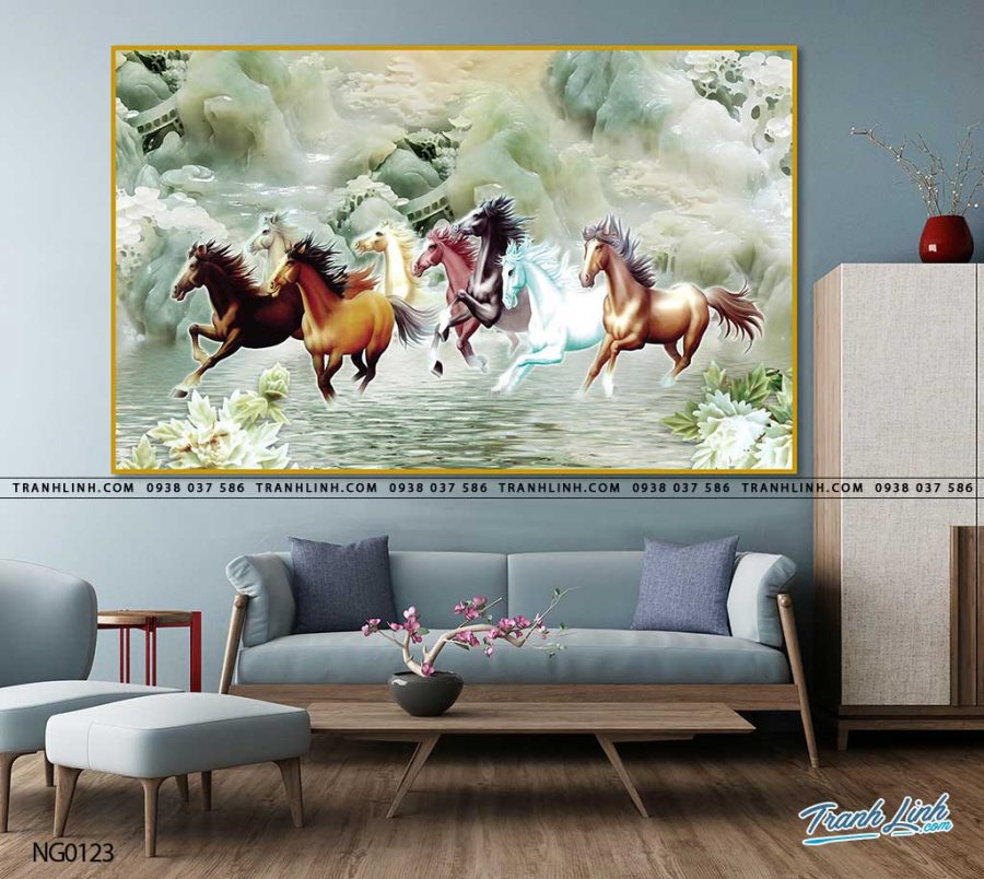 Tranh Canvas Ngựa Mã Đáo Thành Công – NG0123 - Tranh Linh